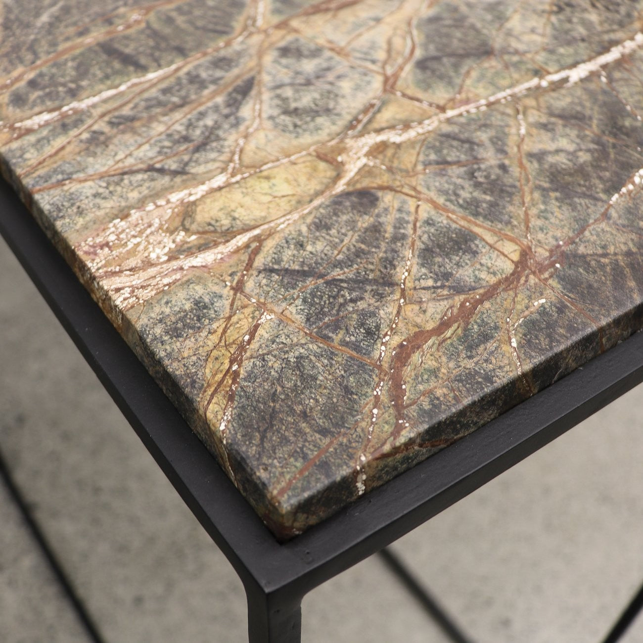 Dion Marble Console Table - Forest