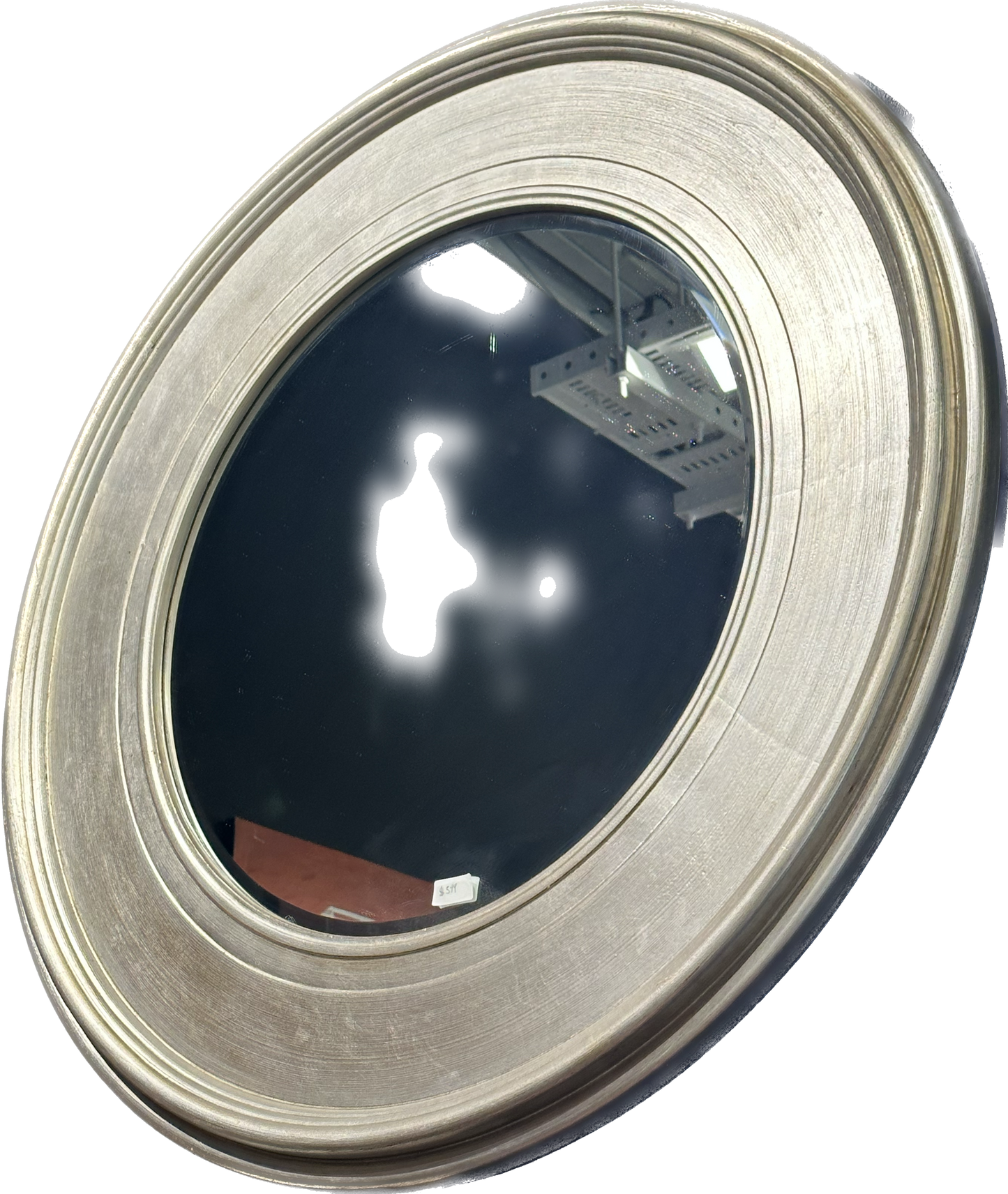 Large Silver Circle Mirror