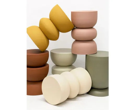 REMI IRON STOOL - DUSTY SAGE