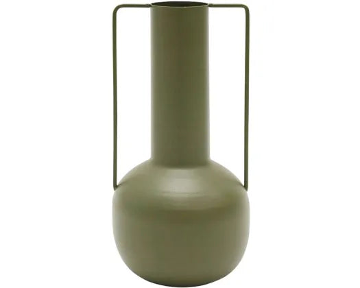 Delta metal vase Olive 6x15cm