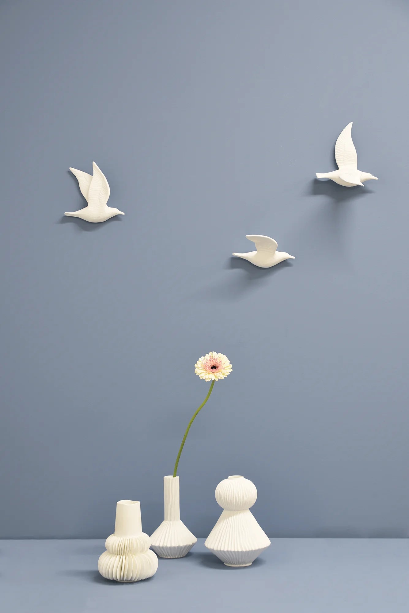 Flying Birds - White