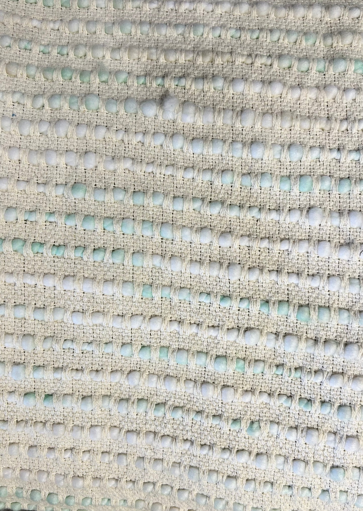 Green/cream bauble throw