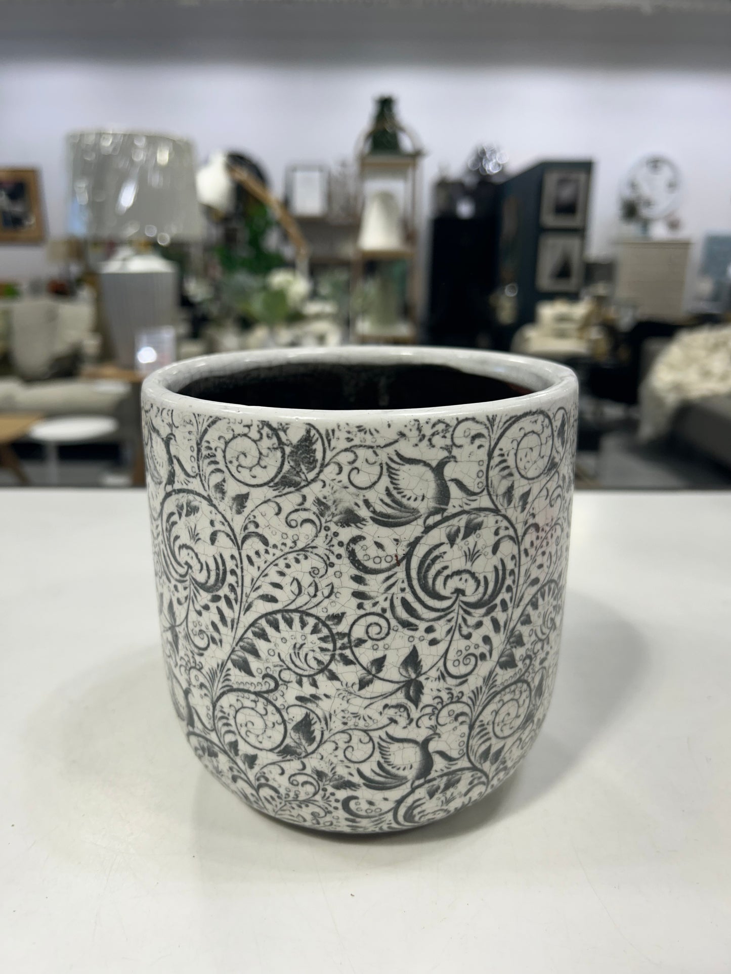 Paisley pot Black Med