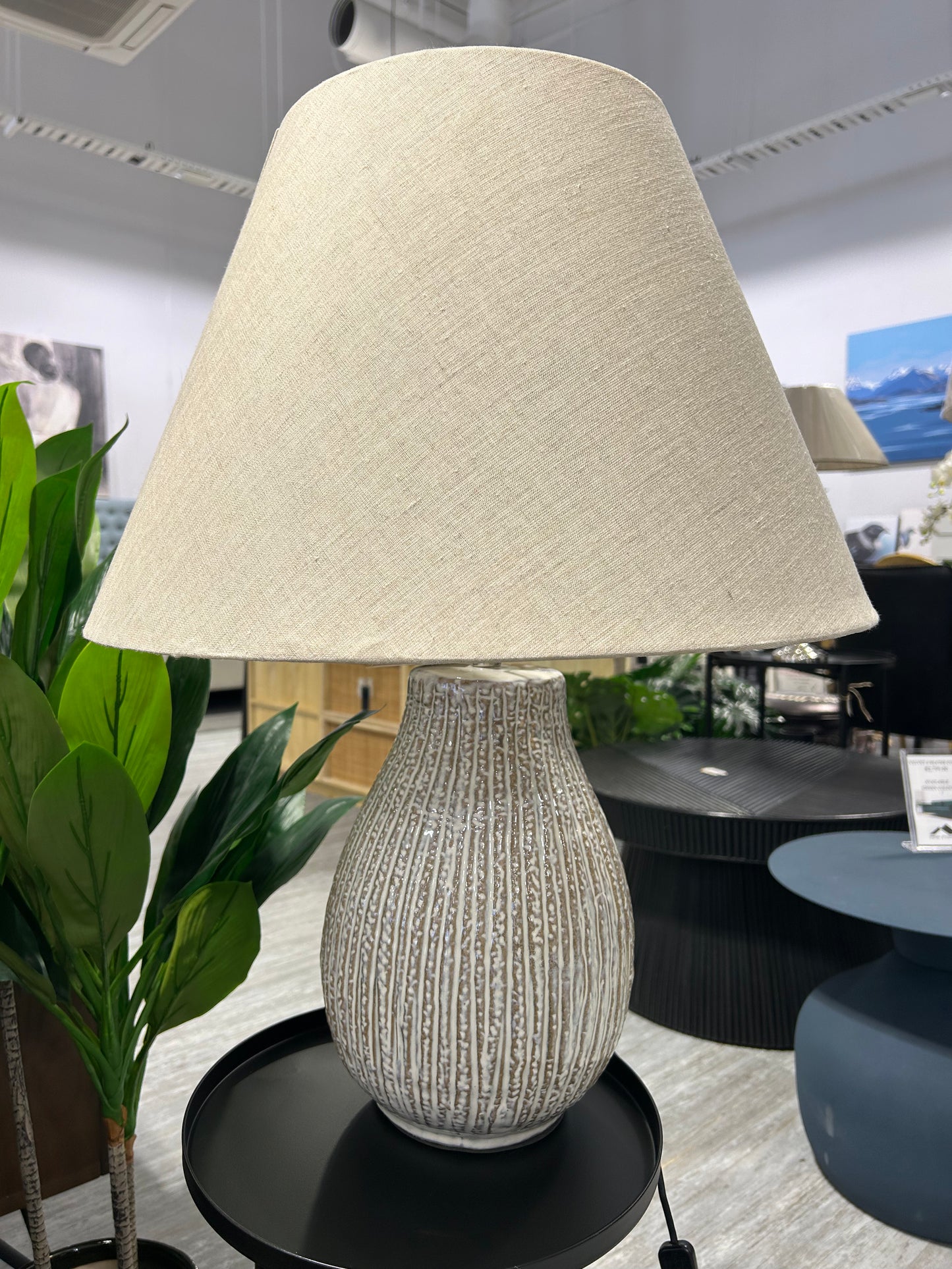 Beige & White Lamp