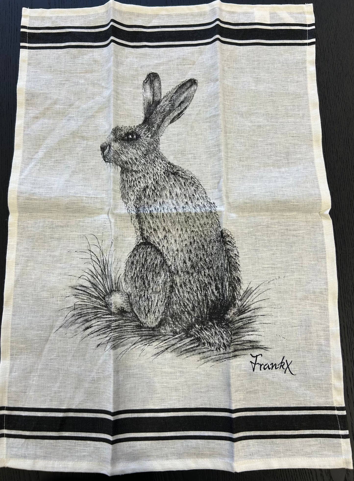 Frankx Linen Tea Towel - White