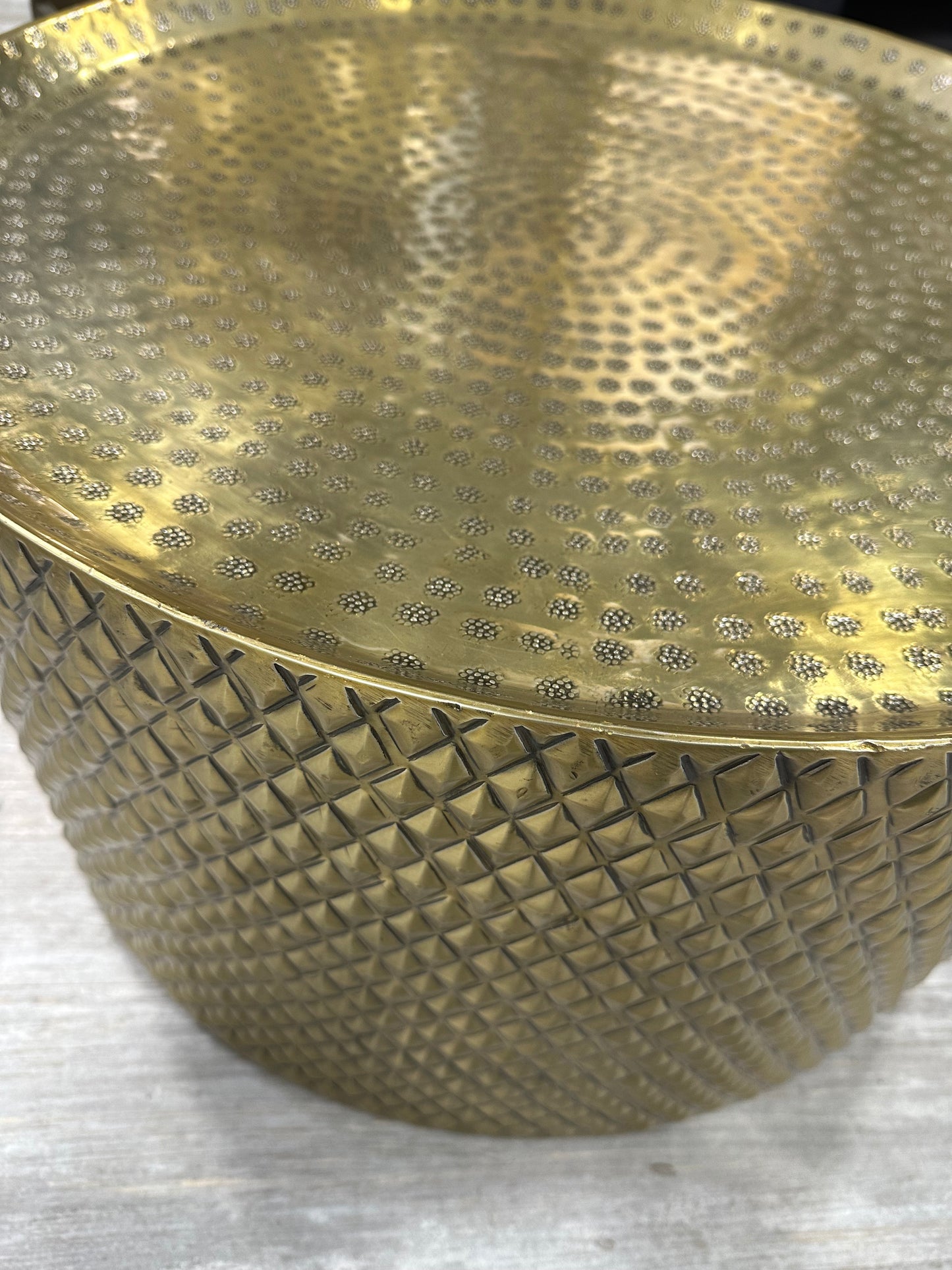 Gold Drum Coffee Table