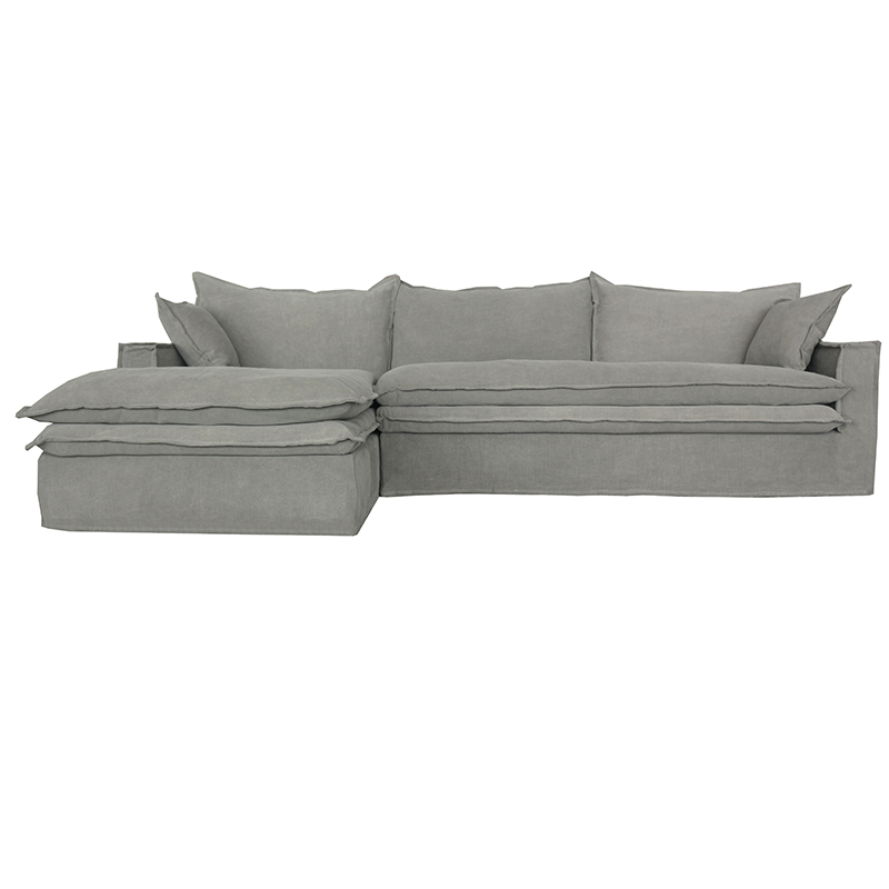 Orlando Chaise Sofa Left - Grey