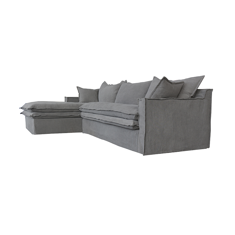 Orlando Chaise Sofa Left - Grey