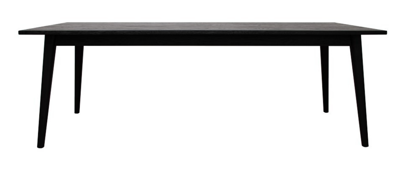 Vaasa Oak Dining Table - Matte Black 220cm