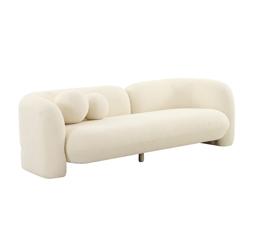 Seattle 3 Seater - White Boucle