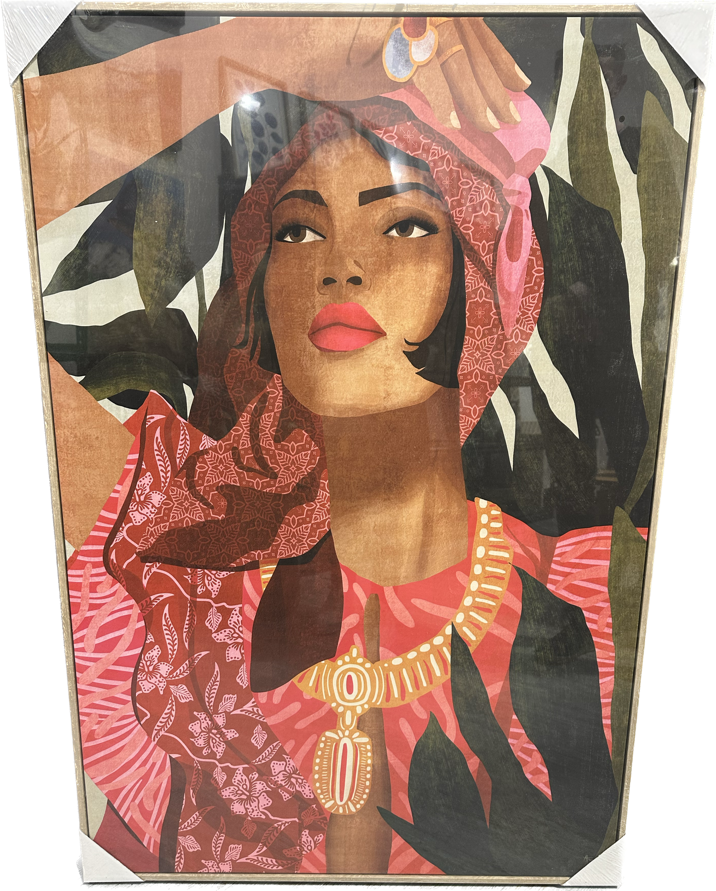 Girl's face artwork canvas