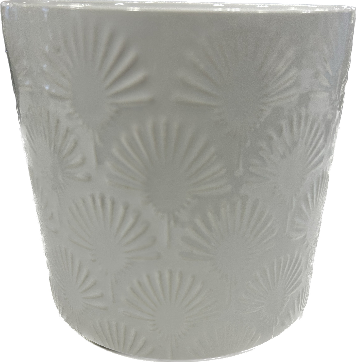 White patterned planter large