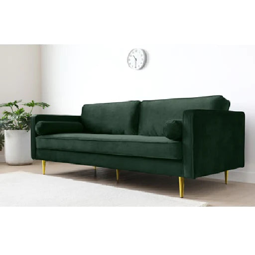 Velvet 3 Seater - Dark Green