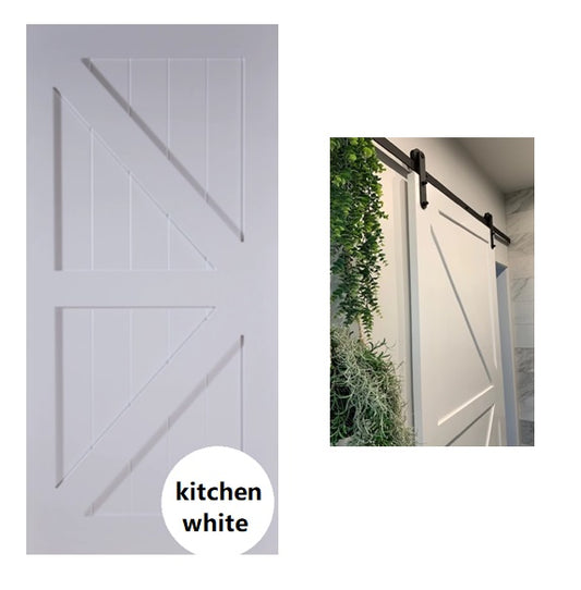 Barn Door - White Brace Package -1200x2050h