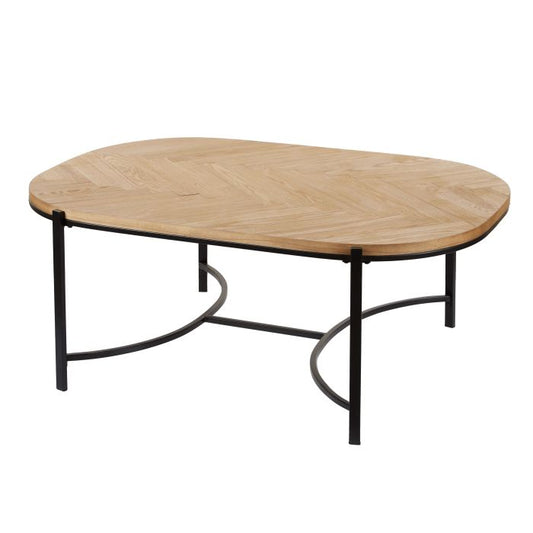 PERRY COFFEE TABLE NATURAL & BLACK