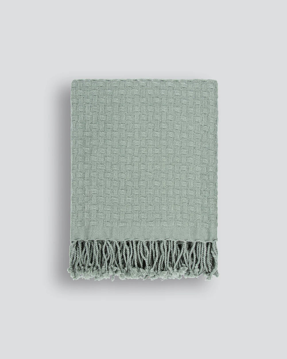 Capri wool /recycled polyester throw sage 125x150