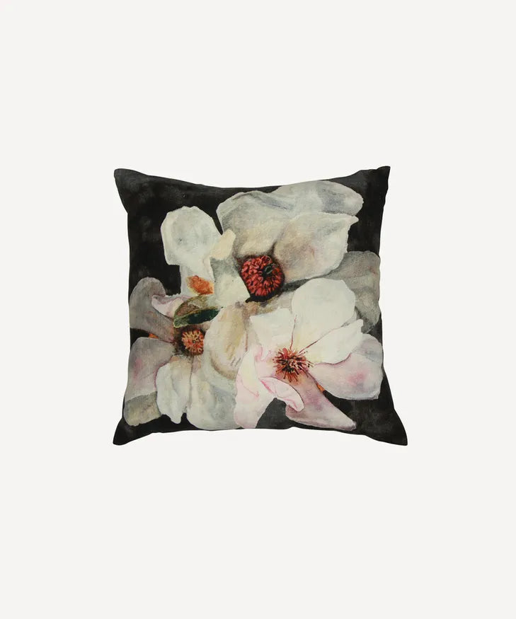 Magnolia Charcoal Cushion