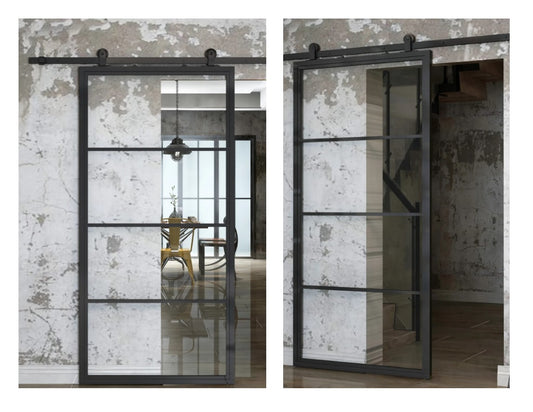 Barn Door - Industrial 4 Pane Glass Package -1200x2050h