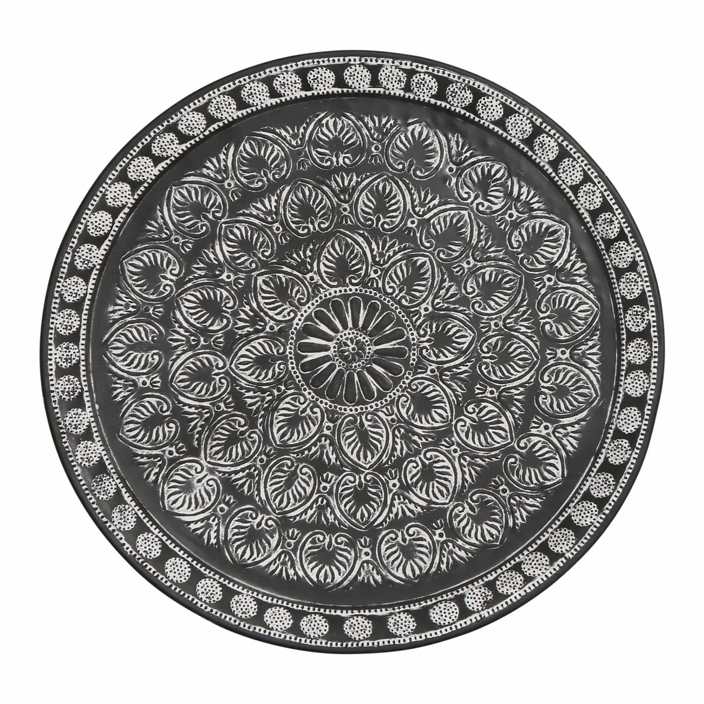 Large black/white Patterned Tray