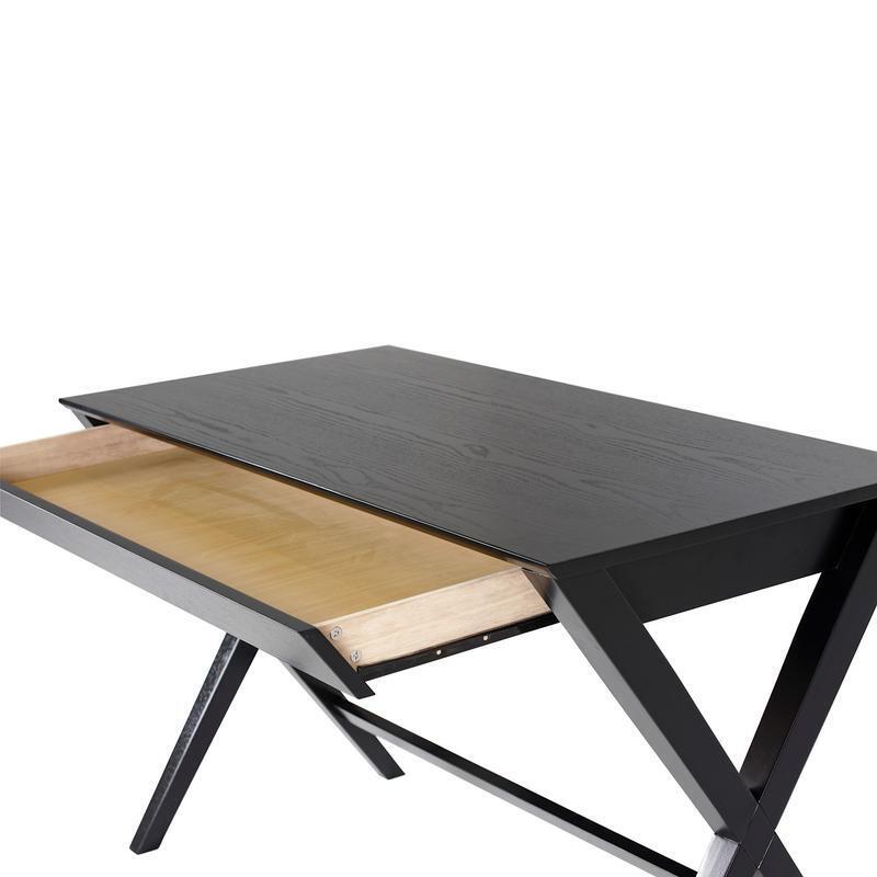 Brooklyn Desk with Drawer Black