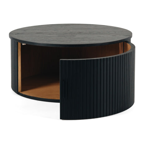 Palliser Round Coffee Table Black Oak