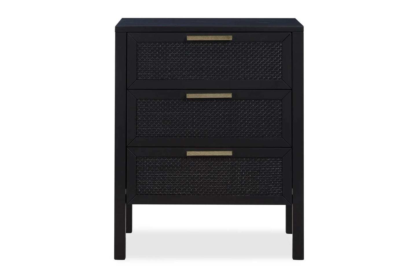 SANTORINI BEDSIDE 3 DRAWERS BLACK