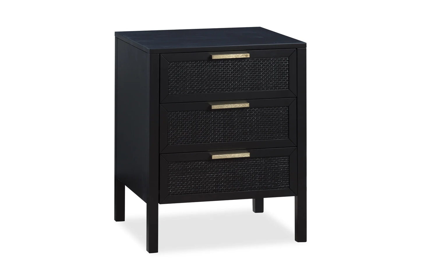 SANTORINI BEDSIDE 3 DRAWERS BLACK