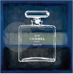 Canvas Art - Chanel Blue/Black