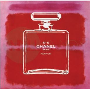 Canvas Art - Chanel Pink/Red
