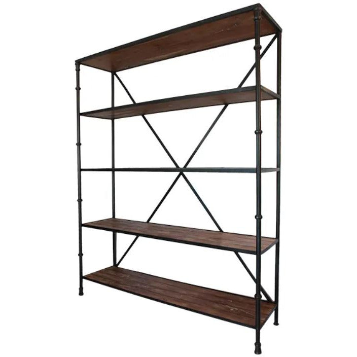 Heston wood & metal bookcase