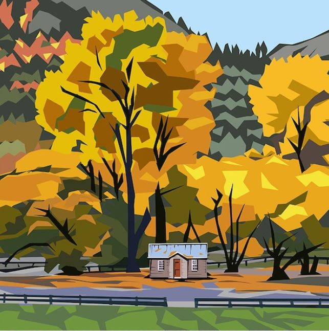 Ira Mitchell - Canvas Art - Arrowtown Police Station