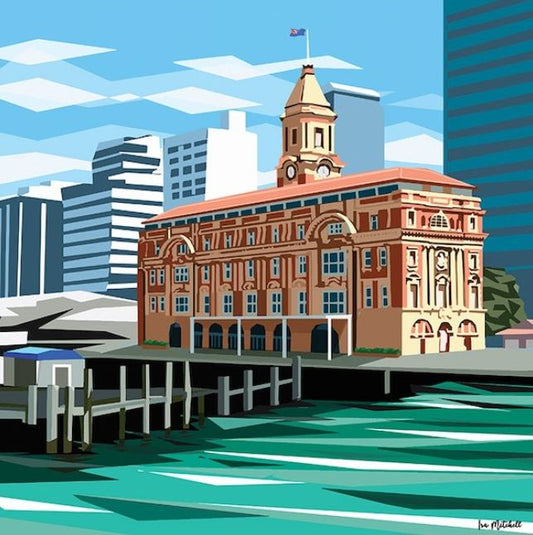 Ira Mitchell - Canvas Art - Auckland Ferry Building