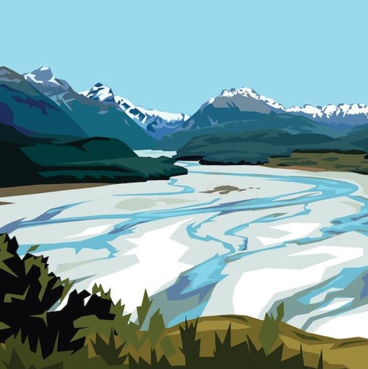 Ira Mitchell - Canvas Art - Dart River Glenorchy
