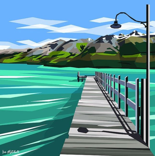 Ira Mitchell - Canvas Art - Glenorchy Wharf