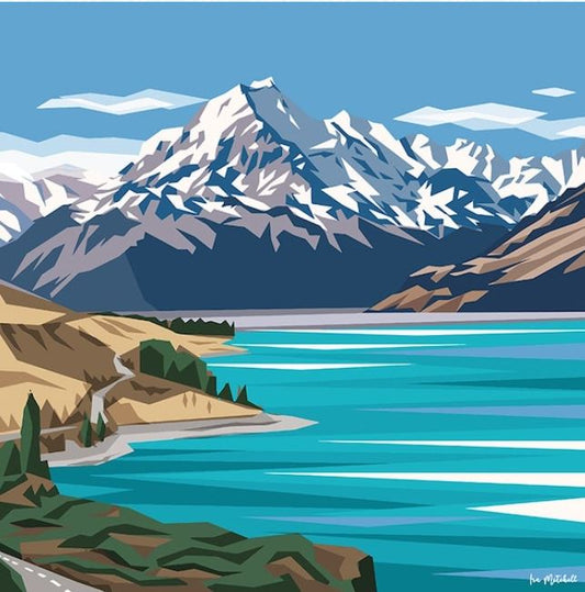 Ira Mitchell - Canvas Art - Mt Cook Lake Pukaki 2