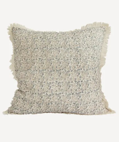 Iris cotton crepe Cushion cover - Blue