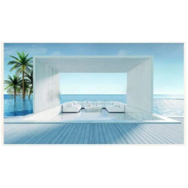 Poolside luxe framed canvas print - CLEARANCE