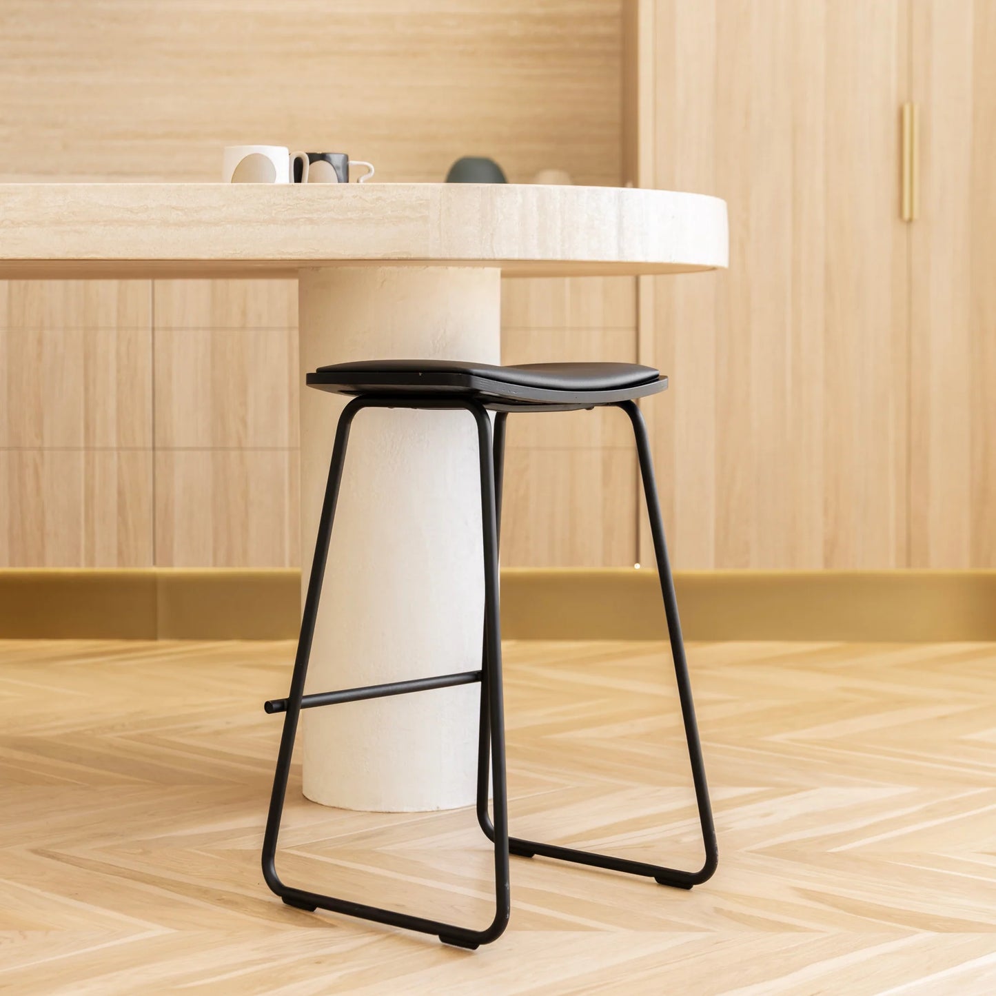 The SS Bar Stool - Black