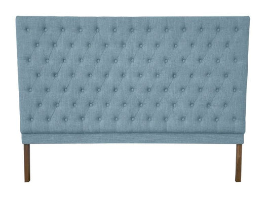 Torquay ocean blue upholstered king bedhead