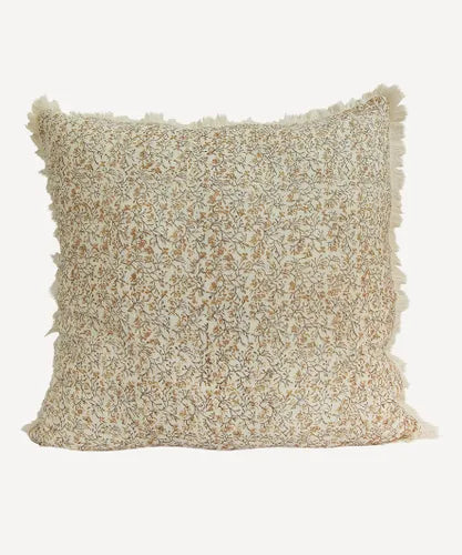 Iris Cotton Crepe Cushion Cover -  Saffon