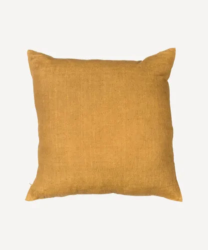 linen Cushion Mustard