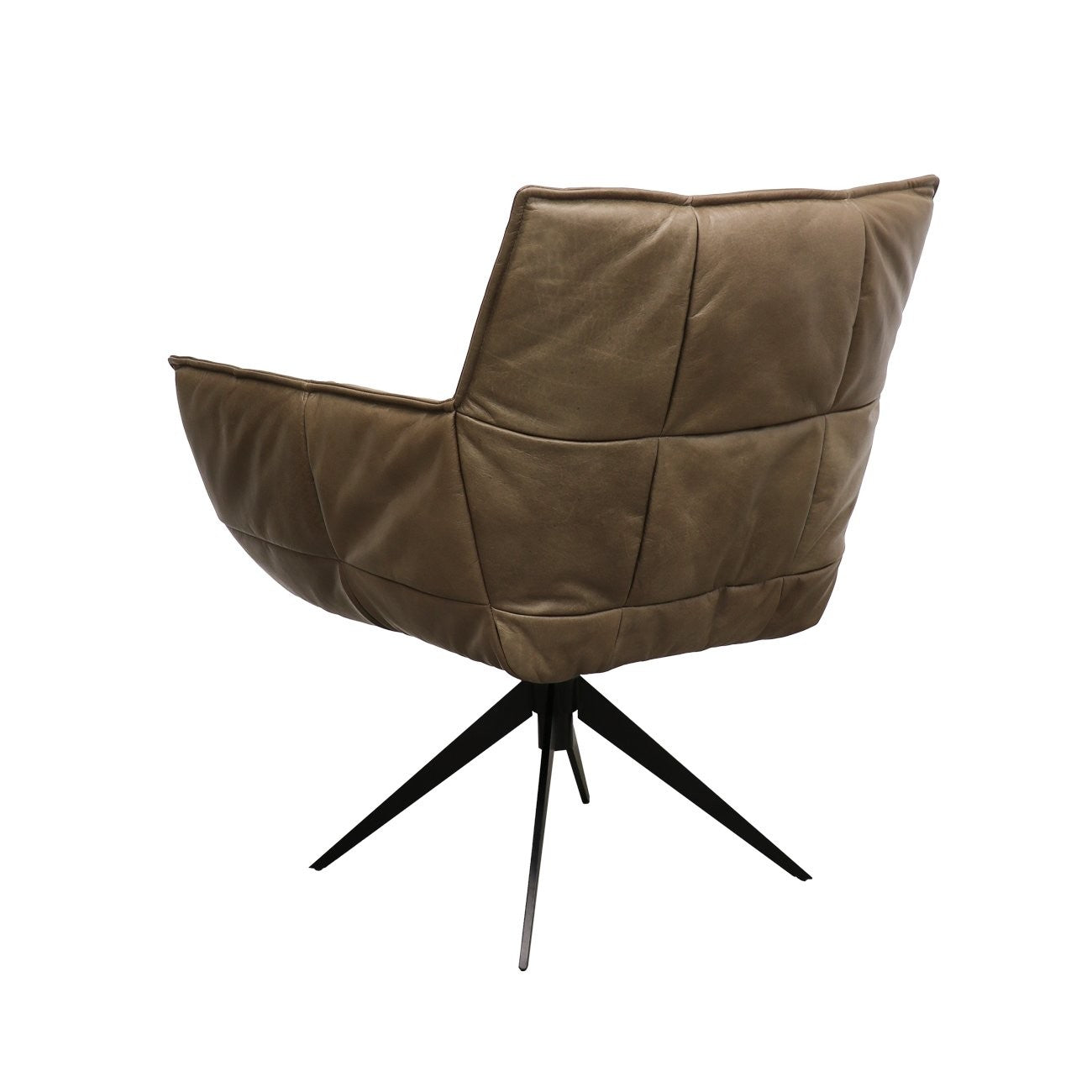 Memphis Swivel Armchair - Brown Leather