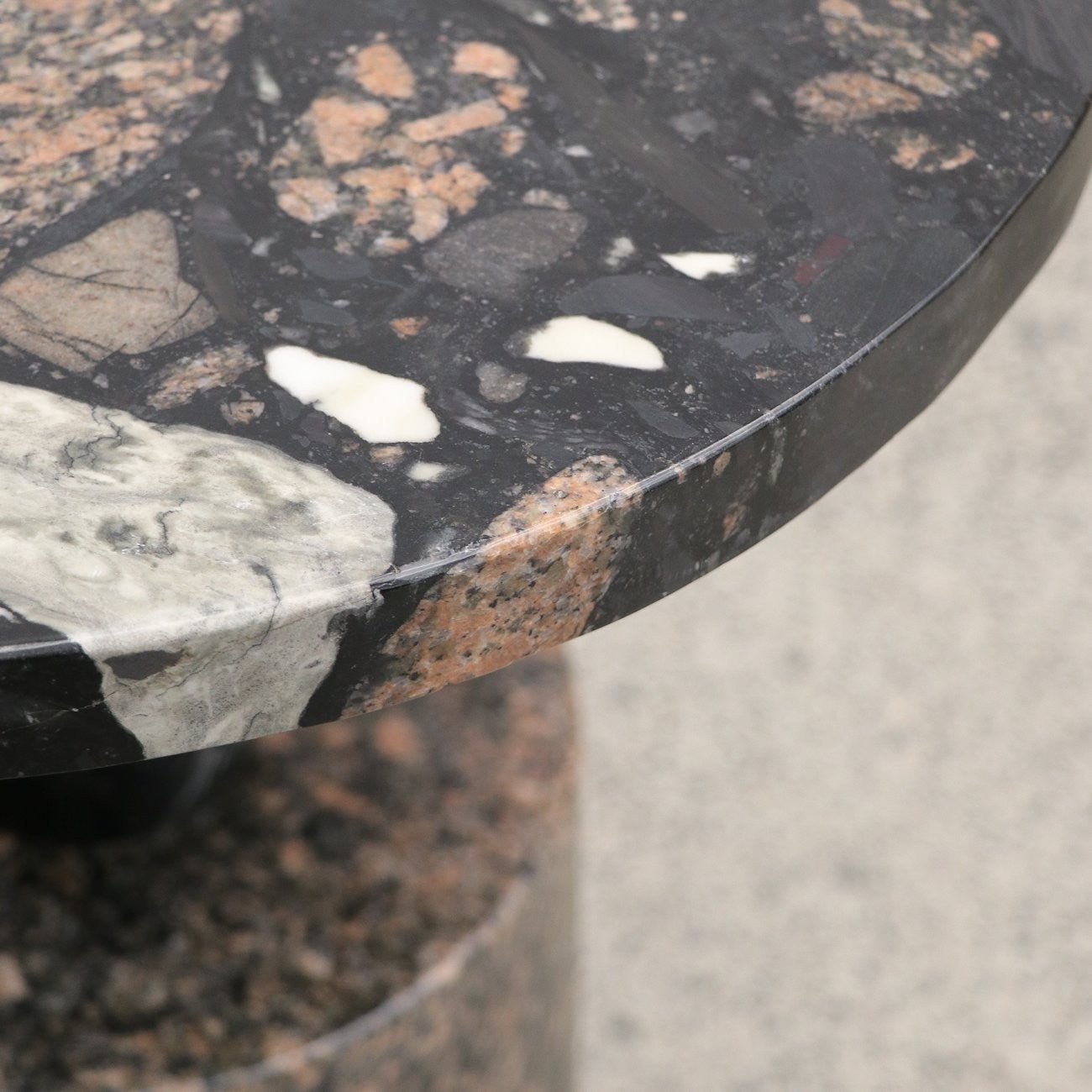 Boracay Marble Side Table - Pebble