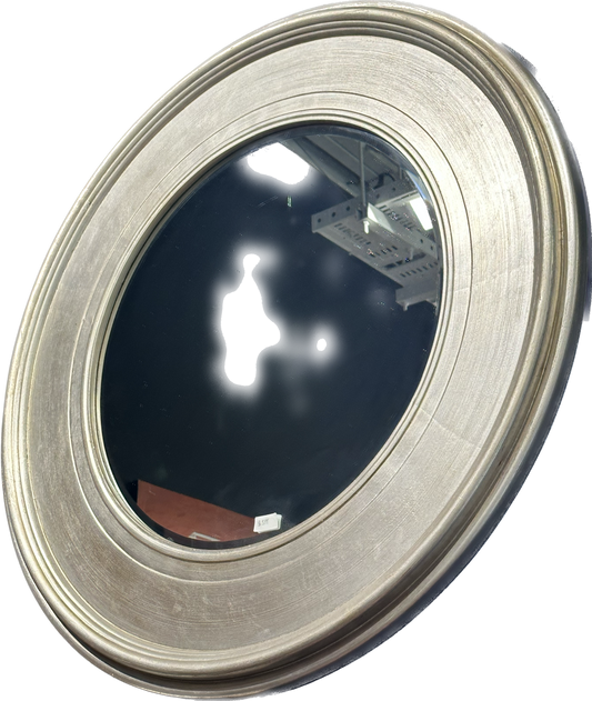 Large Silver Circle Mirror