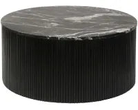 Kui Coffee Table with Marble Top - Black