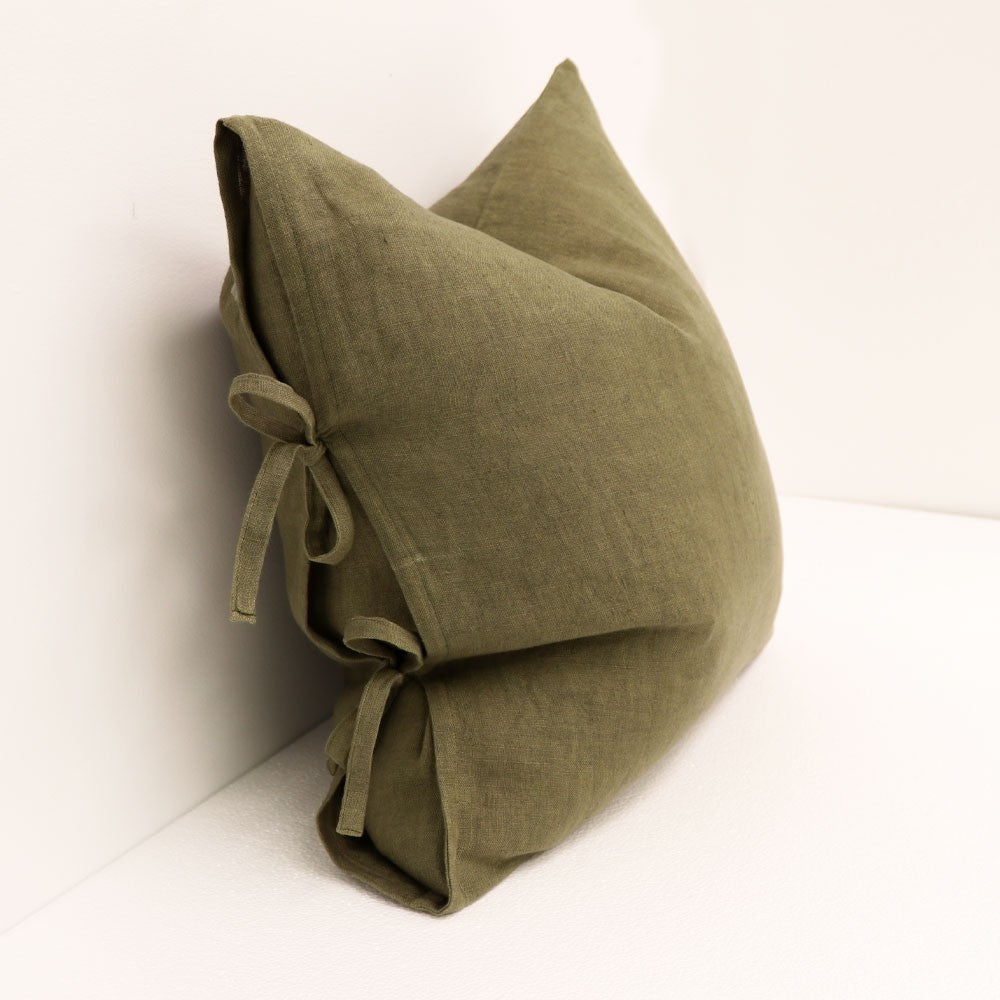 Tully Tie Cushion - Tobacco