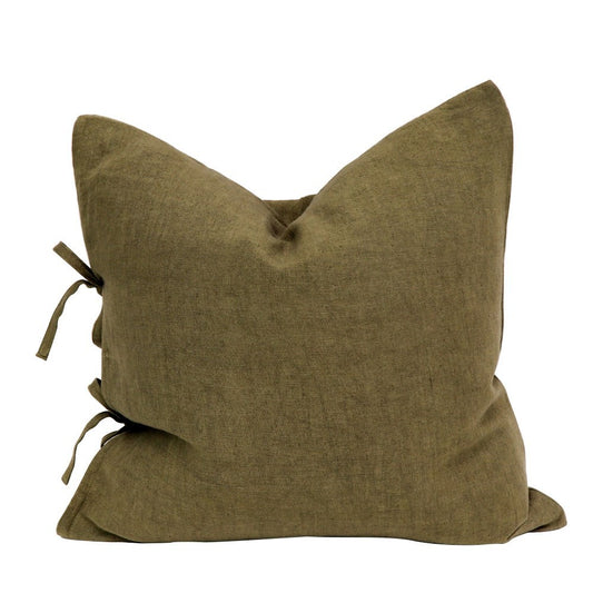 Tully Tie Cushion - Tobacco