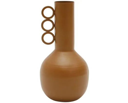 Ivy metal vase ocre 5x22cm