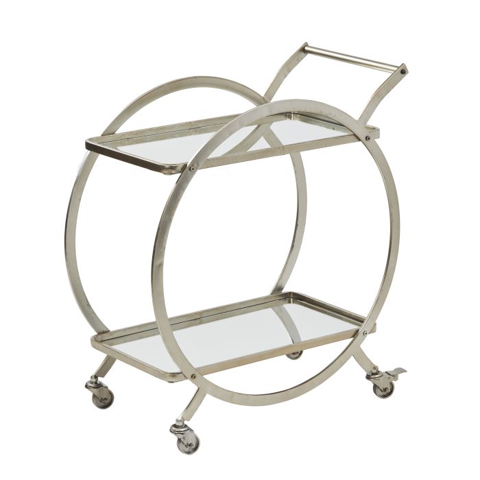 Amalfi Walter Drinks Trolley Silver 72x80cm