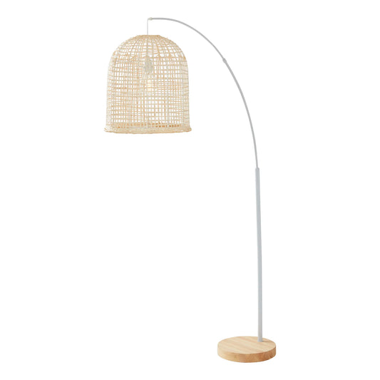 Weave floor lamp natural